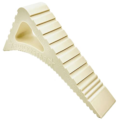Rubber Door Stopper & Window Wedge, Award Winning Decorative Doorstop, Multi-Surface Door Stoppers for Home, Office, Schools, Made in Spain, Vanilla - color: Vanilla