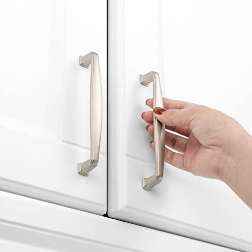 KOOFIZO 10 Pack 5 Inch Brushed Nickel Kitchen Cabinet Pulls Satin Silver Cabinet Handles Nickel Cabinet Hardware for Kitchen Cabinets 1817 Drawer Dresser Cupboard Bedroom - color: Brushed Nickel, size: 5" CC - 10Pcs