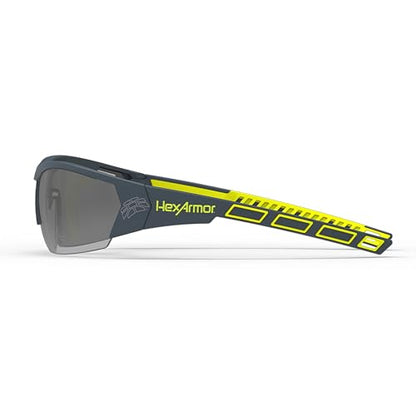 HexArmor MX250 Grey 23% tinted safety glasses for men and women | Anti-fog | Scratch resistant wrap around lenses | Adjustable side arms | Certified ANSI Z87 | 100% UV protected eyewear - color: Grey 23% / Trushield