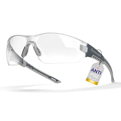 New Slim Fit Safety Pickleball Glasses, ANSI Z87.1 Scratch Resistant Antifog Lenses for Men and Women, Sport Goggles for Racquetball, Squash Ball (Grey/Grey) - color: Grey/Grey, size: Slim Fit