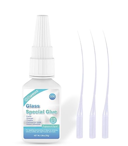 Glass Glue, 30g, Instant Strong Bond for Glass, Acrylic, Waterproof, Dries Clear, Quick Curing, Ideal for Craft, Jewelry, Rhinestone, Crystal, Mirror, Glasses - size: 30g*1, style: Glass Glue