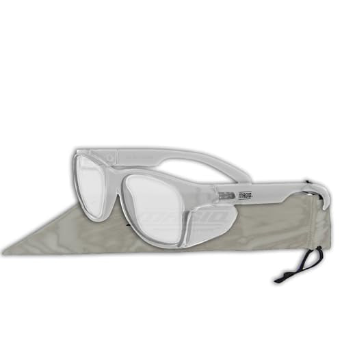 MAGID Y50 Safety Glasses for Construction | Clear Frame — 1 Pair, Clear Lens | Side Shields, ANSI Z87.1+, Anti-Fog, Scratch-Resistant, 99.9% UV Protection, Polycarbonate Lens - color: Clear Lens | Clear Frame, size: 1 Pair
