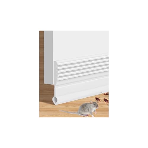 Under Door Draft Stoppers, Door Sweep Door Weather Stripping, Door Draft Stopper for Under Door, Garage Window Blockers, Noise and Cold Air Insulation, 2X39 Inch (White, 39inch) - color: White