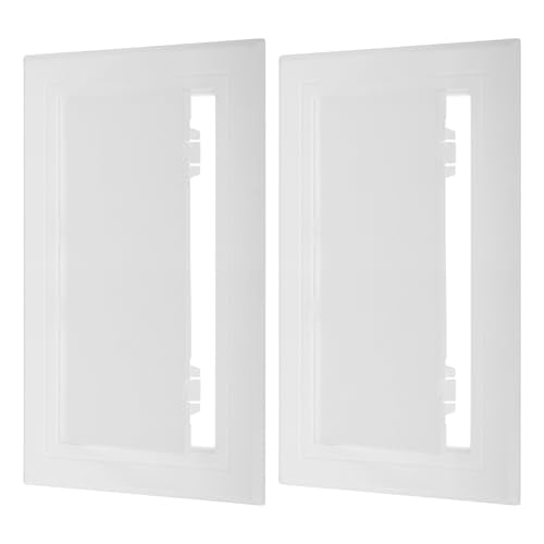 PATIKIL 12x6 inch(295x145mm) Removable Hinged Access Panel, 2 Pcs ABS Plumbing Access Doors Easy Wall Hole Cover for Drywall Plumbing Electrical Cables Wiring, White - color: White, size: 12x6 inch(295x145mm)
