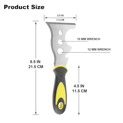 12-In-1 Paint Scraper Tool,Multi-Use Tough Scraper,Paint Scrapers for Wood,Putty Knife for Painting Caulk Remover Tool,Metal Scraper, Spackle Tool, Putty Scraper, Knife Scraper