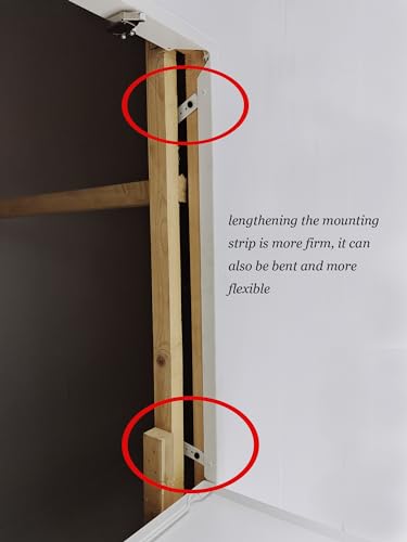 Fengze Steel Access Panel 12 x 12 Inch with 4 Long Fixing Strips White Screwdriver Latch Metal Inspection Door for Wall and Ceiling (300 x 300 mm)
