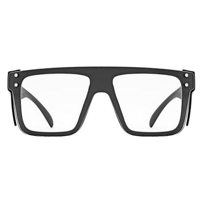 ANSI Z87 Safety Glasses, Photochromic UV400 Blue Light Blocking, Impact Resistant Work Glasses for Construction - color: Full Matte Black