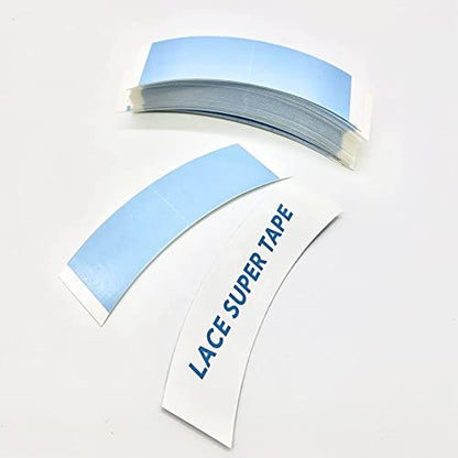 Eumos 80pcs Wig Tape - Double Sided Waterproof Adhesive Tape for Lace Wig Toupee (Blue) - color: Blue80 piece
