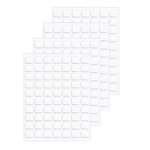 JANYUN 560 Pcs Double Sided Sticky Dots Removable Square Putty Clear Double Sided Tape for Crafts No Trace Sticky Tack Adhesive Tape (8 x 10 mm) - size: 8x10mm Square 560pcs