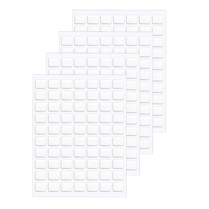 JANYUN 140 Pcs Double Sided Sticky Dots Removable Square Putty Clear Double Sided Tape for Crafts No Trace Sticky Tack Adhesive Tape (8 x 10 mm) - size: 0.31"x0.39" Square