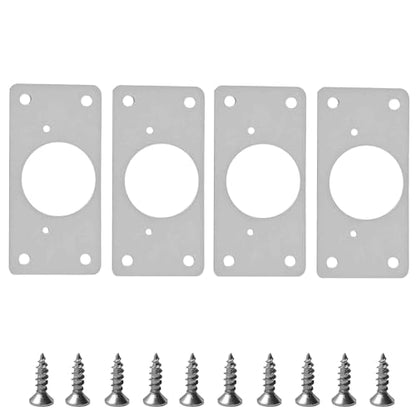 4Pcs 3.54 x 1.73 Inch Cabinet Hinge Repair Plate, Stainless Steel Hinge Fixing Plates with Mounting Screws for Cabinets, Cupboards, Lockers, and Furniture Repair(Hinge Cup) - size: 4Pcs Hinge Cup