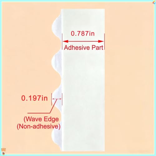 Wavy Edge Heavy Duty Double Sided Mounting Tape, Removable No Residue Wall Safe, 32.8Ft×0.78in Waterproof Strong Adhesive Easy Tear for LED, Picture Hanging, Home Car Office Decor & DIY