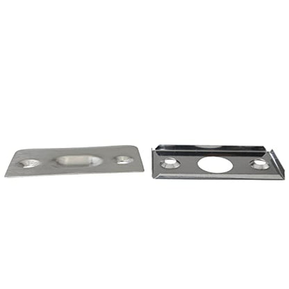 4Sets Small Closet Door Ball Catch Cabinet Stainless Steel Drive in Ball Catch with Strike Plate Drive-in Spring Ball Latches Brushed Stain Finish Hardware
