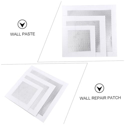 jojofuny 3pcs Self-Adhesive Wall Repair Patch Kit for Quick Drywall Hole Mending Mesh Patches for Wall Repair