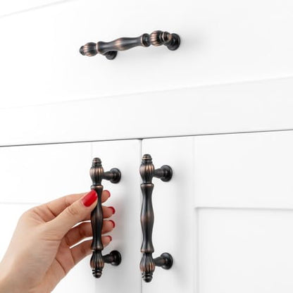 10 Pack 3 Inch Oil Rubbed Bronze Cabinet Pulls Brushed Bronze Cabinet Handles Bronze Hardware for Kitchen Cabinets 2510 Drawer Dresser Cupboard Bedroom Bathroom - color: Oil Rubbed Bronze, size: 3 In Hole Distance