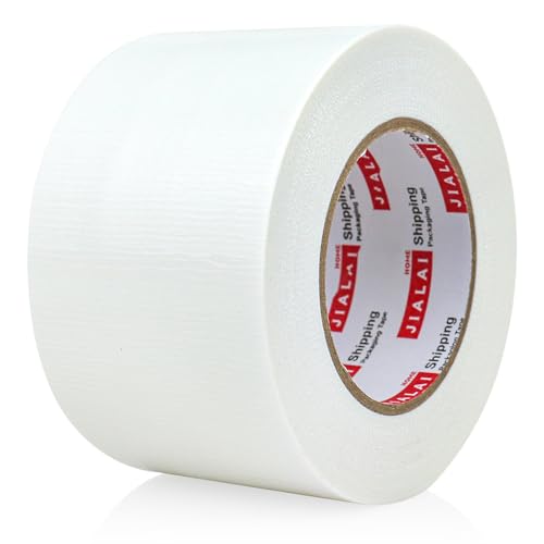 Wide Duct Tape 3 Inch, Industrial Grade 30Yards (90 ft) Wide Tape Duct, 9 Mil Heavy-Duty, Waterproof, Strong, Flexible, No Residue, for Crafts & Home Improvement (White, 3'' x 90ft) - color: White, size: 3'' x 90ft