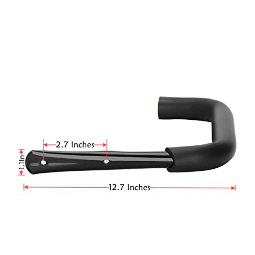 12.7 Inch Heavy Duty Large Tool Hanger, 4 Pack Wall Mounted Garage Storage Hooks, Indoor Black + Red 12.7Inches x 9.2Inches