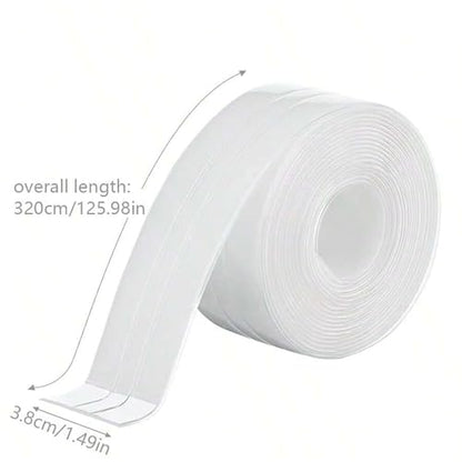 1 Roll Caulk Tape Self Adhesive Waterproof, Transparent Kitchen and Wall Sealing Tape, Bathroom Sealant Strip for Toilet, Bath Tub, Sink, Shower (Clear,1.5" x10.5Ft) - color: Clear