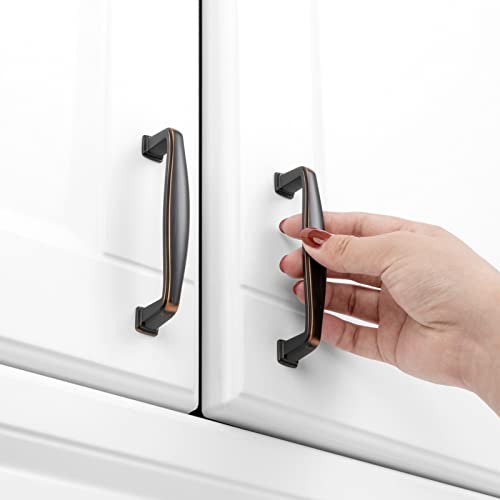 KOOFIZO 10 Pack 3-3/4 Inch Oil Rubbed Bronze Kitchen Cabinet Pulls Rubbed Bronze Cabinet Handles Bronze Cabinet Hardware for Kitchen Cabinets 1817 Drawer Dresser Cupboard Bedroom - color: Oil Rubbed Bronze, size: 3-3/4" CC - 10pcs
