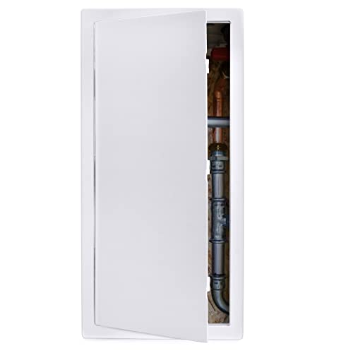 Plumbing Access Panel for Drywall 14 x 29 Inch Plastic Access Door Removable Wall Access Panel Ceiling Reinforced Hinged Durable White - size: 14 x 29 Inch