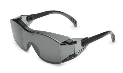 Gateway Safety 6983 Cover2 Safety Glasses Protective Eye Wear - Over-The-Glass (OTG), Gray Lens, Black Temple - color: Smoke, size: 1 Pair