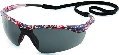 Gateway Safety 28USX8 Conqueror Wraparound Eye Safety Glasses, Gray FX3 Premium Anti-Fog Lens, Old Glory Camo Frame - color: Gray Fx3 Anti-fog Lens / Old Glory Camo Frame, size: Standard