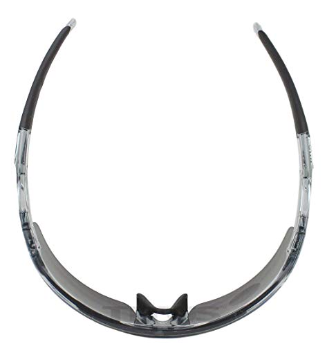 TITUS G20 All Sport Safety Glasses Shooting Eyewear Motorcycle Protection ANSI Z87+ Compliant - color: Black Frame - Clear Lens - With Pouch