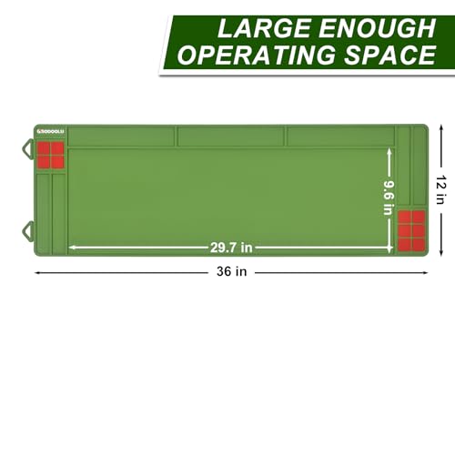 36"x12" Magnetic Tool Mat, Thickened Rubber Non-Slip Workbench Pad, Leak-Proof Easy-to-Clean Storage Mat for Mechanics & DIY Enthusiasts