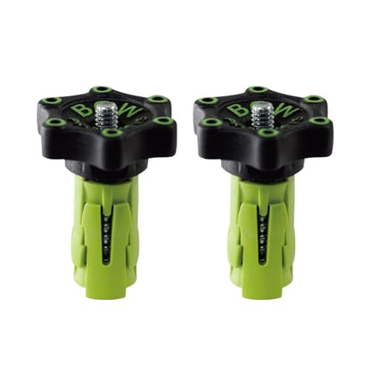 BOW Products Bench Dog Clamps - Expandable Hold Down Clamps for MFT Tables and Workbenches - Fits 3/4 Inch (19mm to 20 mm) and Includes Low-Profile, Ergonomic Knobs - Pack of 2