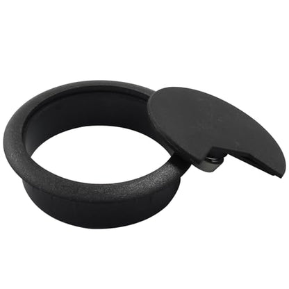 Bivethoi 4pcs 2 inch Desk Wire Cord Cable Grommets Hole Cover for Office PC Desk Cable Cord Organizer Plastic Cover Black - size: 2 inch