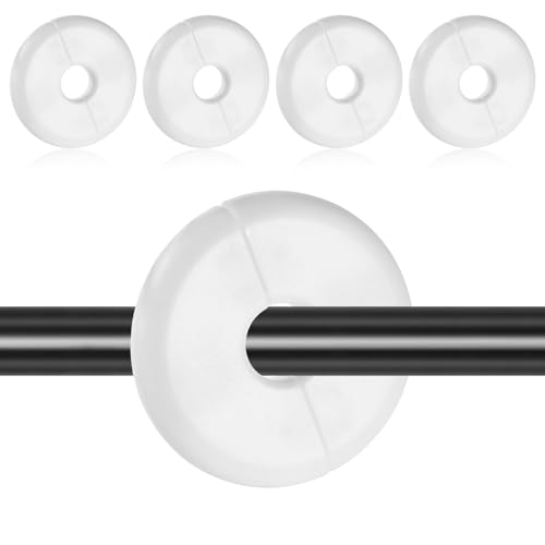 4 Pcs Wall Grommets for Cables, Diameter 1.57 Inch White Wall Cable Pass Through Portable Plastic Cable Pass Through Grommet Cover Snap on Walls Bushing Cover for Furniture Wire Hole