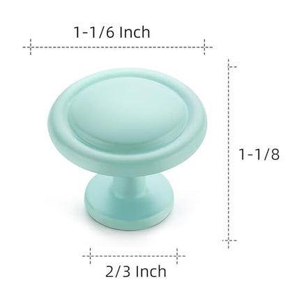 Ravinte 3 Pack 1-1/4 inch Kitchen Cabinet/Drawer/Dresser Knobs Green Zinc Drawer Pulls/Handles - color: Green