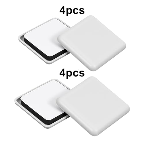 8 Pack Furniture Sliders for Carpet & Hardwood Floors, 1.6" and 2" Square Plastic Self-Adhesive Sliding Pads, Chair Sliders for Wood Floors Heavy Duty - Moving Furniture Easily & Safely (Gray)