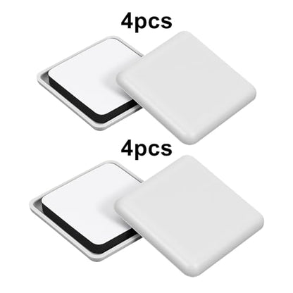 8 Pack Furniture Sliders for Carpet & Hardwood Floors, 1.6" and 2" Square Plastic Self-Adhesive Sliding Pads, Chair Sliders for Wood Floors Heavy Duty - Moving Furniture Easily & Safely (Gray)