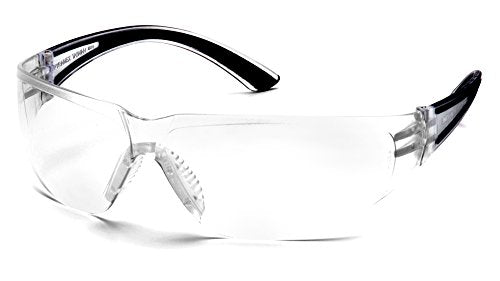 Pyramex Cortez Safety Eyewear, Clear Anti-Fog Lens With Black Temples - color: Black Temples/Clear Lens