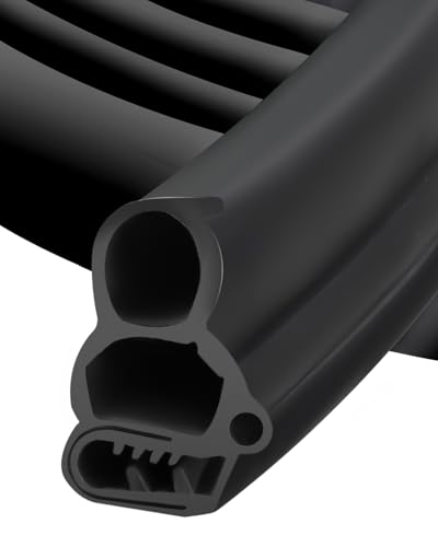 Automotive Door Weather Stripping, Car Door Rubber Seal Strip Trim with EPDM 3 Side Bulbs, Car Door Edge Trim Seal Strip Gasket for Trucks RVs Camper Boats Cabinets and Home Applications, 15FT - size: 15 Feet
