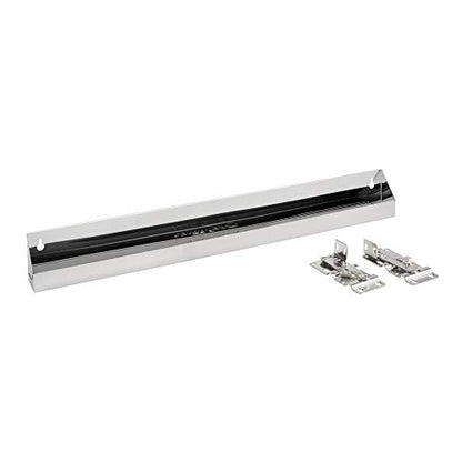 Rev-A-Shelf 25" Slim Tip-Out Sink Tray for Kitchen and Bathroom Base Cabinets, Large Pull Out Stainless Steel Storage Organizer, Silver, 6541-25-52 - size: 25" x 1.7" x 3"