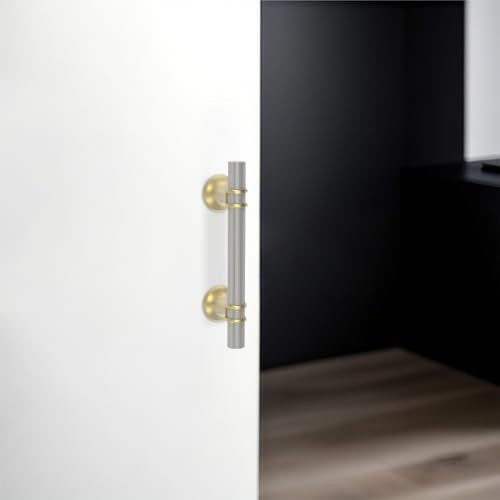 10 Pack 3 Inch Cabinet Pulls knurled Brushed Satin Nickel and Brushed Gold Kitchen Cabinet Handles Aluminum and Zinc Alloy Drawer Pulls Solid Cabinet Hardware - color: Nickel and Gold Knurled, size: 3'' Hole Center(76mm)