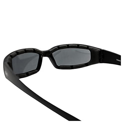 Global Vision Chicago Padded Riding Motorcycle Sunglasses For Men & Women Black w/Smoke Lens Safety - color: Smoke