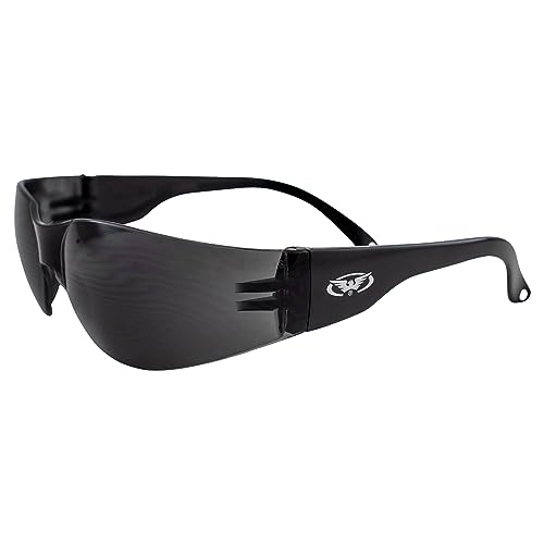 Rider Safety Glasses - color: Black-super Dark