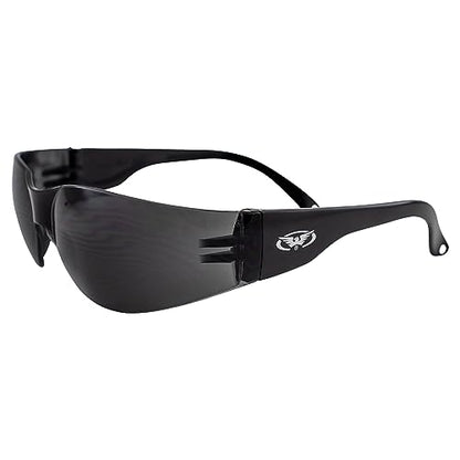 Rider Safety Glasses - color: Black-super Dark