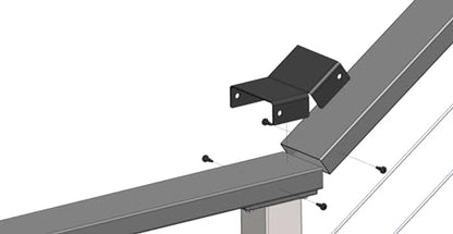 CityPost Black Rectangular Commercial Deck-to-Stair Railing Sleeve - size: Lower, style: Black Sleeve-Horiz To Stair