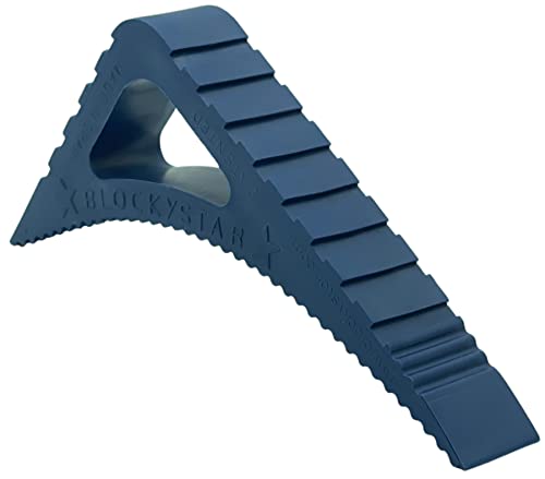 Rubber Door Stopper & Window Wedge, Award Winning Decorative Doorstop, Multi-Surface Door Stoppers for Home, Office, Schools, Made in Spain, Navy Blue - color: Navy Blue