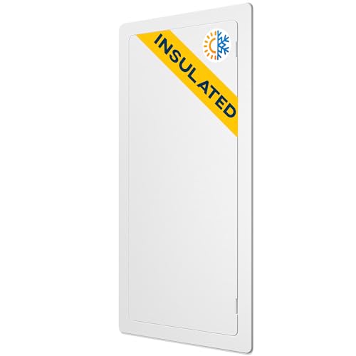 Access Panel for Drywall - 14 x 29 inch - Insulated - Wall Hole Cover - Access Door - Access Panel Drywall - Heavy Durable Plastic White - Wall Access Panel for Drywall - size: 14 x 29 Insulated