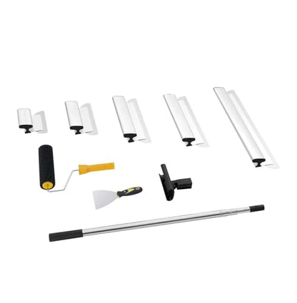 Drywall Skimming Blade Set, 7/10/14/16/24in Skim Coat Tools with Extension Pole, Stainless Steel Putty Knives for Gyprock, Plasterboard Wall Repair