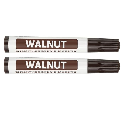 PATIKIL 2Pcs Furniture Markers Touch Up, Furniture Repair Kit Wood Markers for Scratches Wood Floor Holes Tables, Walnut - color: Walnut Wood