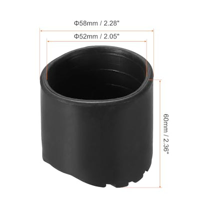 PATIKIL Ladder Non Slip Feet 2.1"/52mm, 2Pcs Rubber Round Foot Protective Mat Cushion Replacement for Telescopic Folding Extension Ladder Protection, Black - color: 52mm