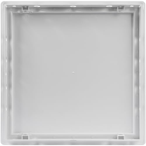 Vent Systems White ABS Plastic - Access Panel 12 x 12 Inch - Access Panel with Door for Drywall, Wall and Ceiling Electrical and Plumbing Service Wall Hole Cover - Exterior Dimensions 12.7x12.7 Inches - size: 12 X 12 Inch / 300 X 300 Mm