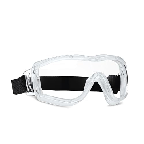 Kids Anti-fog Safety Goggles, Kids Lab Goggles, Adjustable, Compatible with Nerf Gun - color: White