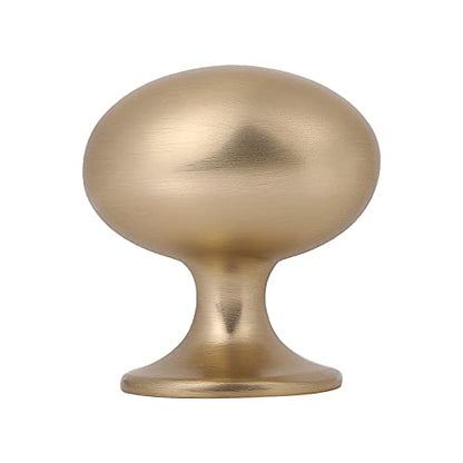 HARPOON Cabinet Hardware Knobs Round Furniture Mushroom Knob - 1.4 Inch 10 Pack Champagne Gold - color: Champagne Gold